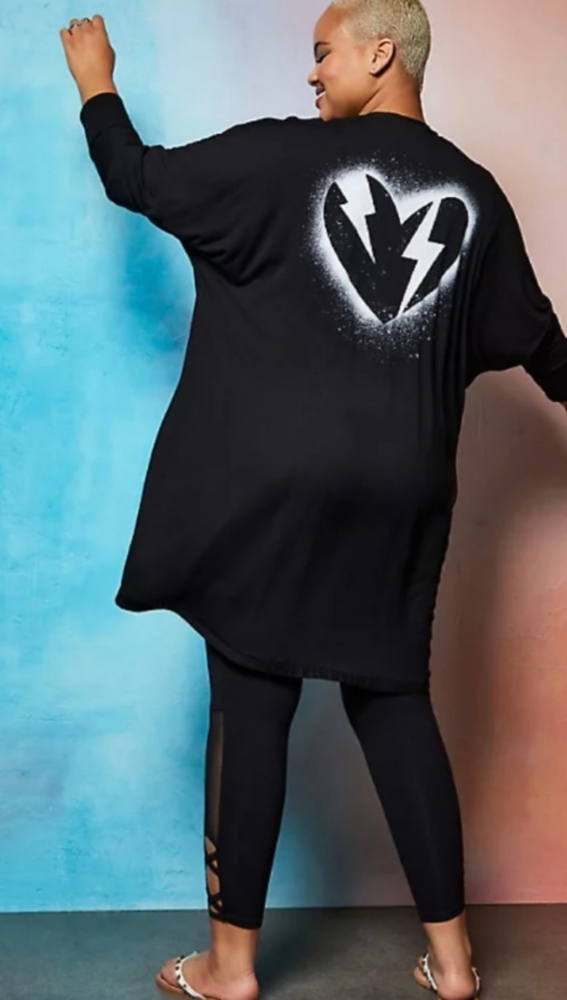 🆕️  Torrid Lovesick Lighting Bolt Kimono Size 1X